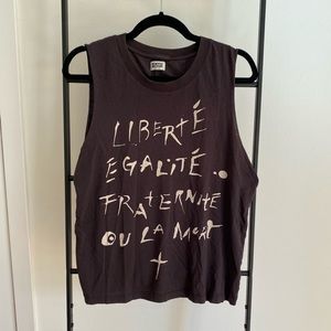 Faded black muscle tank